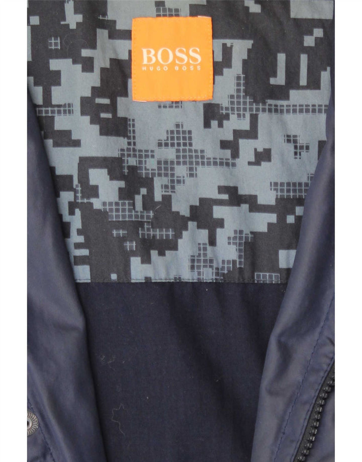 Hugo Boss Herre Utility Jacket EU 50 Large Navy Blue Cotton