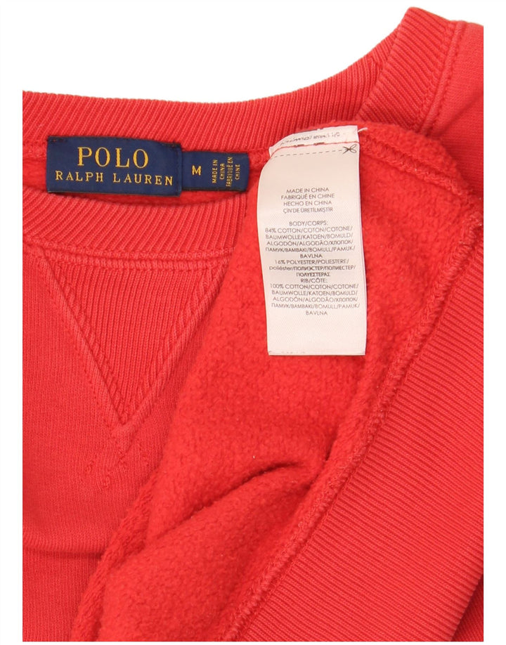Polo Ralph Lauren Dame Oversized Sweatshirt Jumper UK 14 Medium Rød