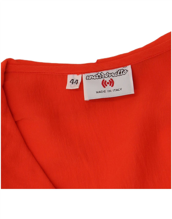 Mazzonetto Dame Kortærmet Bluse IT 44 Medium Orange