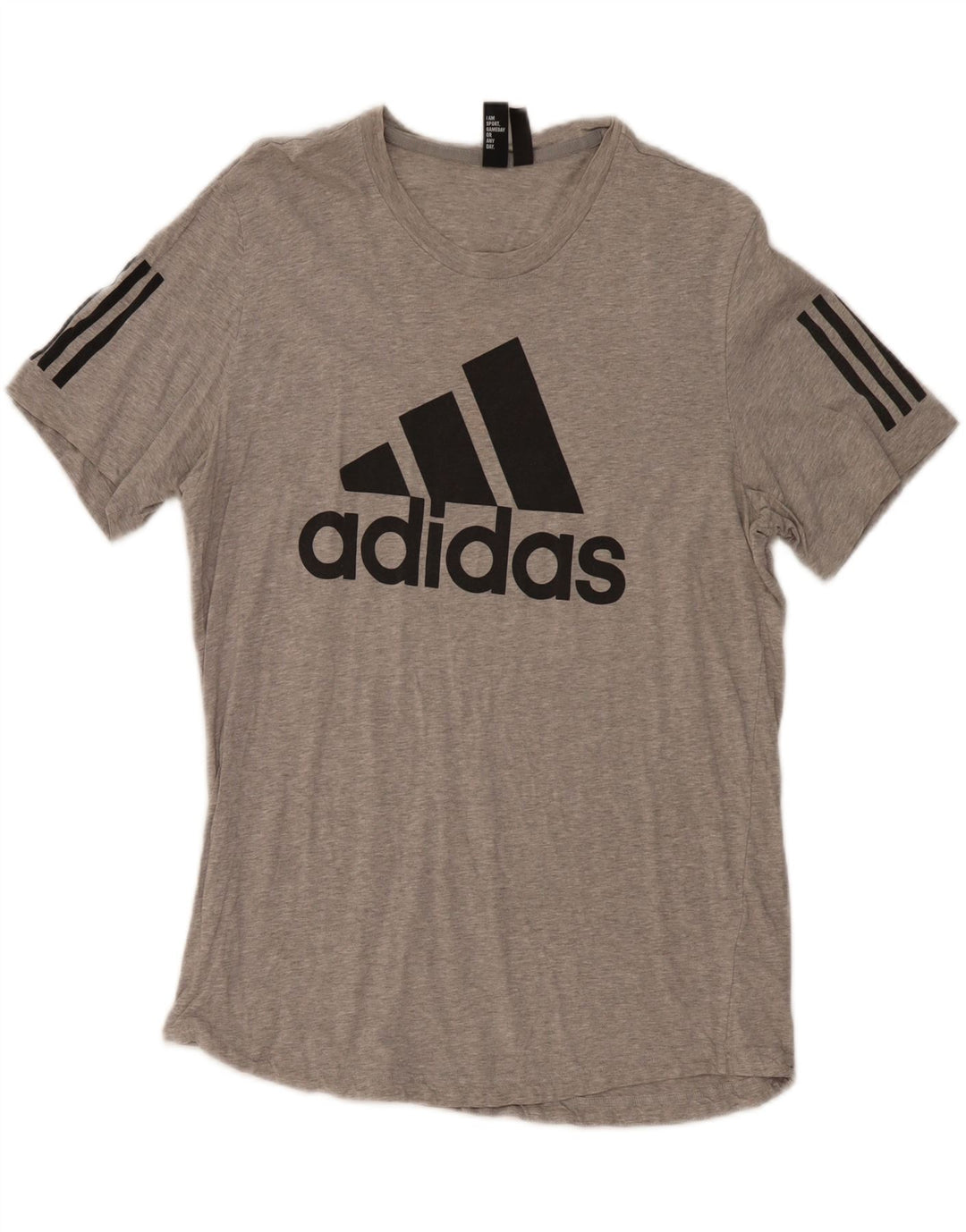 Adidas Herre grafisk T-shirt top mellemgrå bomuld