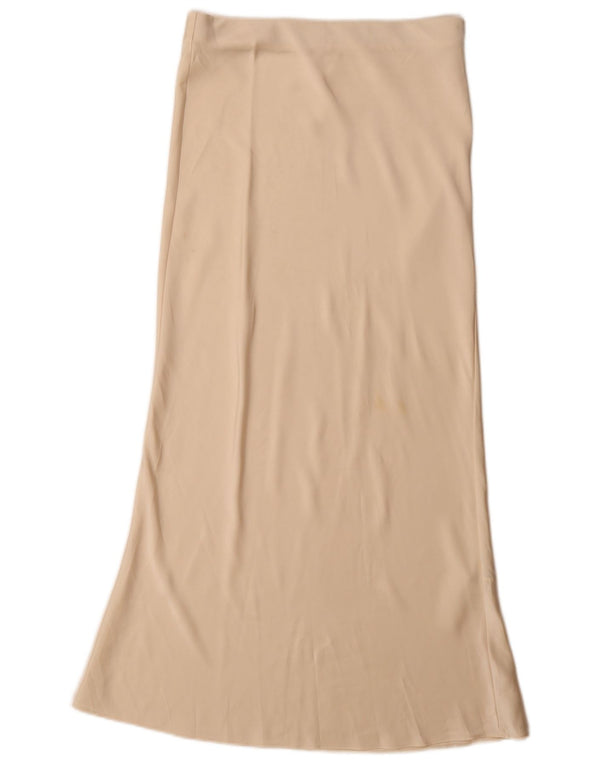Zara Dame Maxi Nederdel Small W26 Beige Polyester
