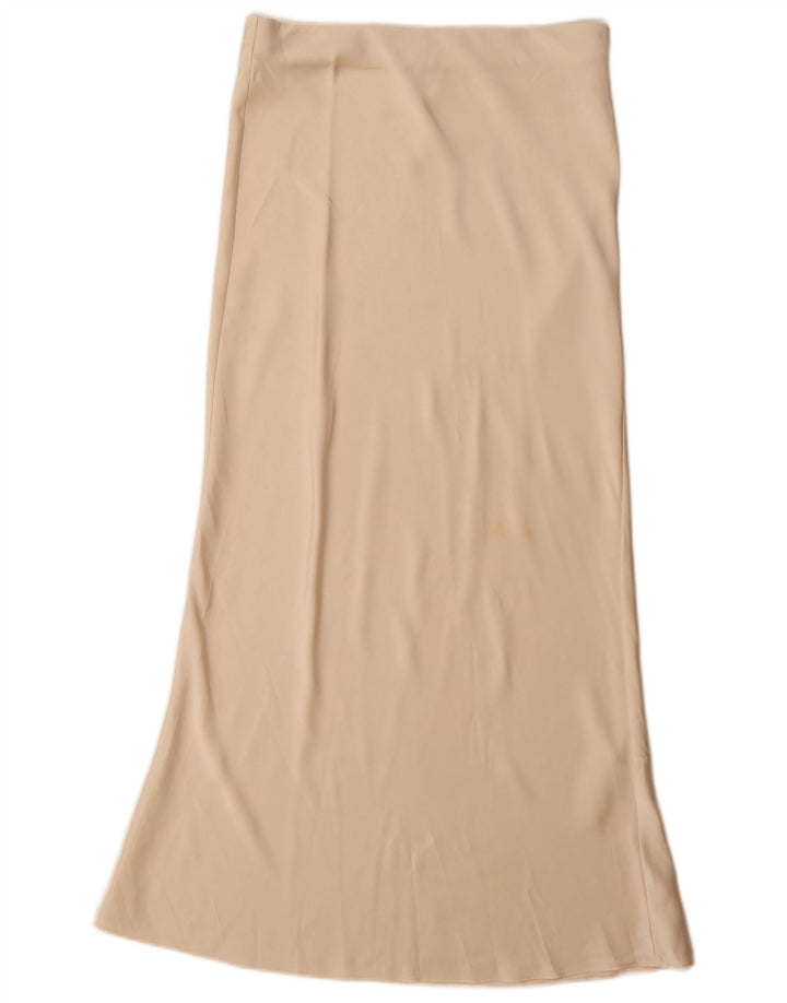 Zara Dame Maxi Nederdel Small W26 Beige Polyester