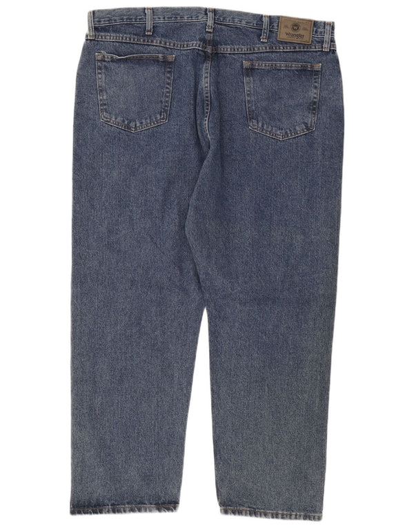 Wrangler Herre Relaxed Fit Tapered Jeans W42 L30 Blå Bomuld