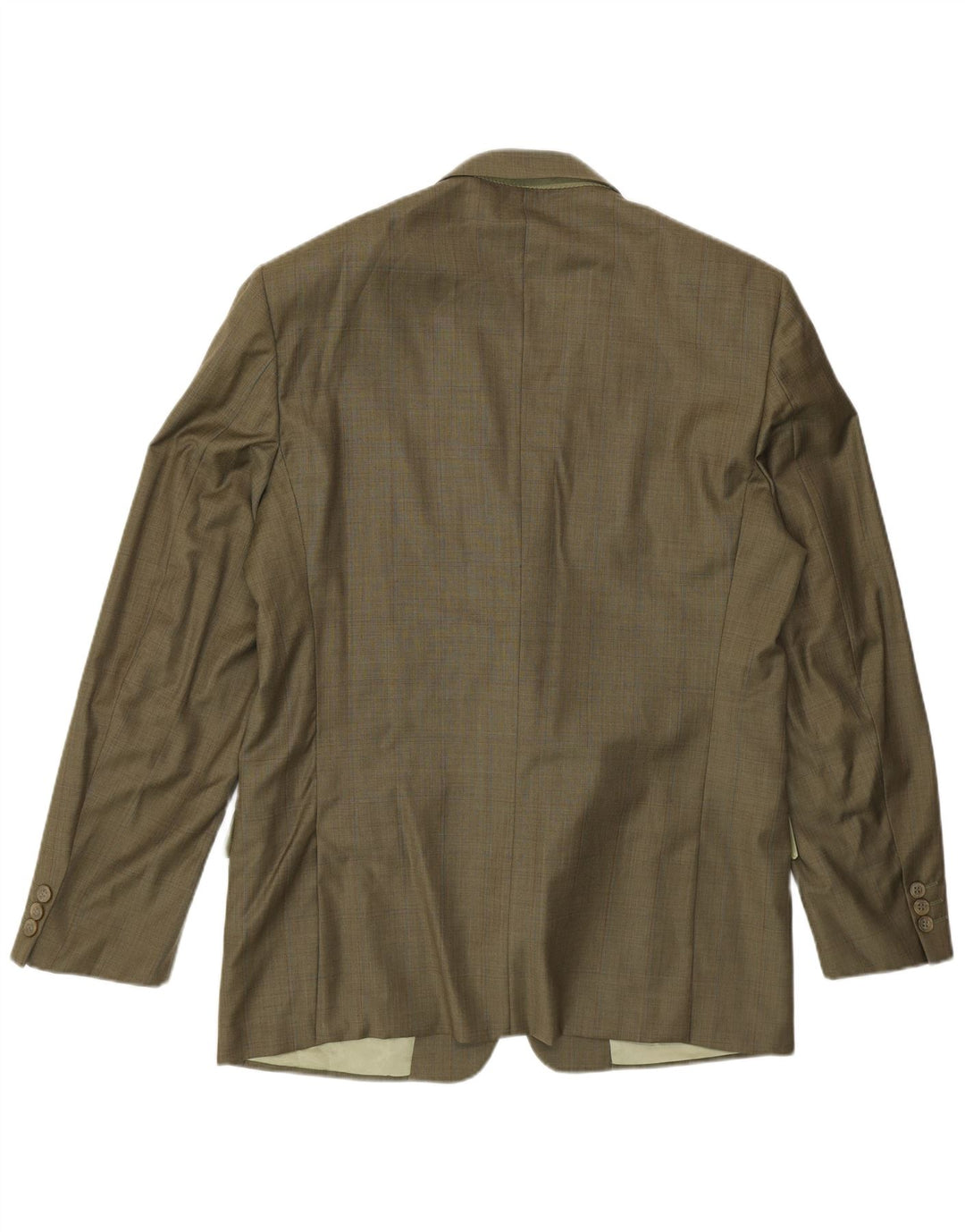 Facis Herre 1 Knap Blazer Jakke IT 50 Stor Khaki Ny Uld