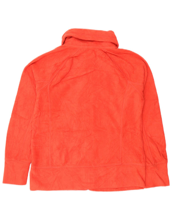 CALVIN KLEIN Grafisk fleecejakke til kvinder UK 10 Small Orange Polyester