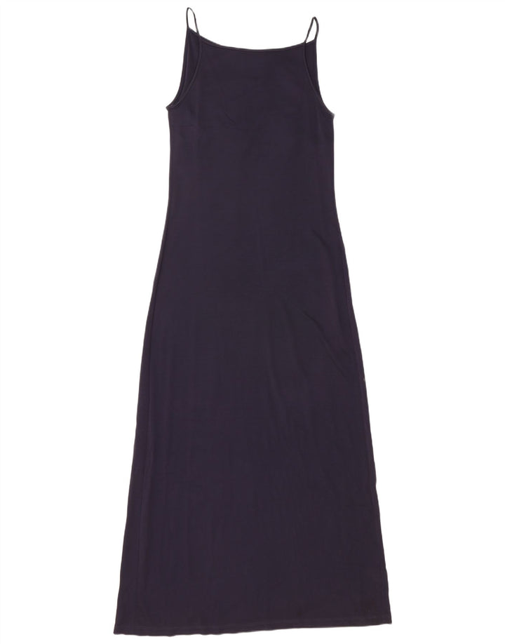 Max Mara Dame Maxi Sundress UK 12 Medium Navy Blue Viscose
