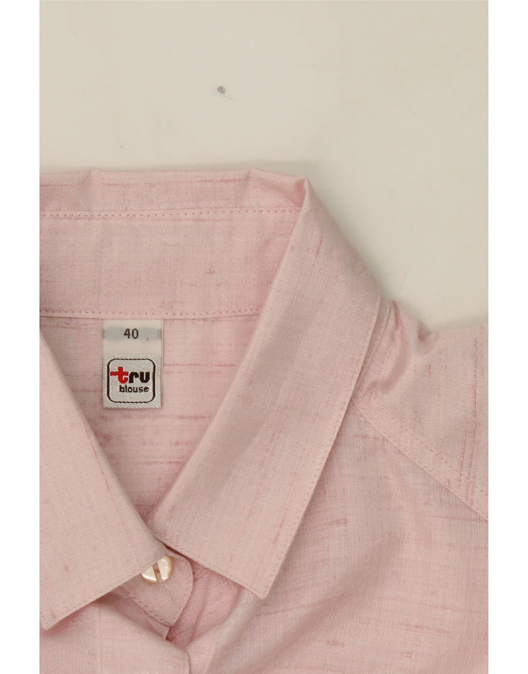 TRU Womens 3/4 Sleeve Shirt Blouse EU 40 Medium Pink Polyester Vintage Tru and Second-Hand Tru from Messina Hembry 