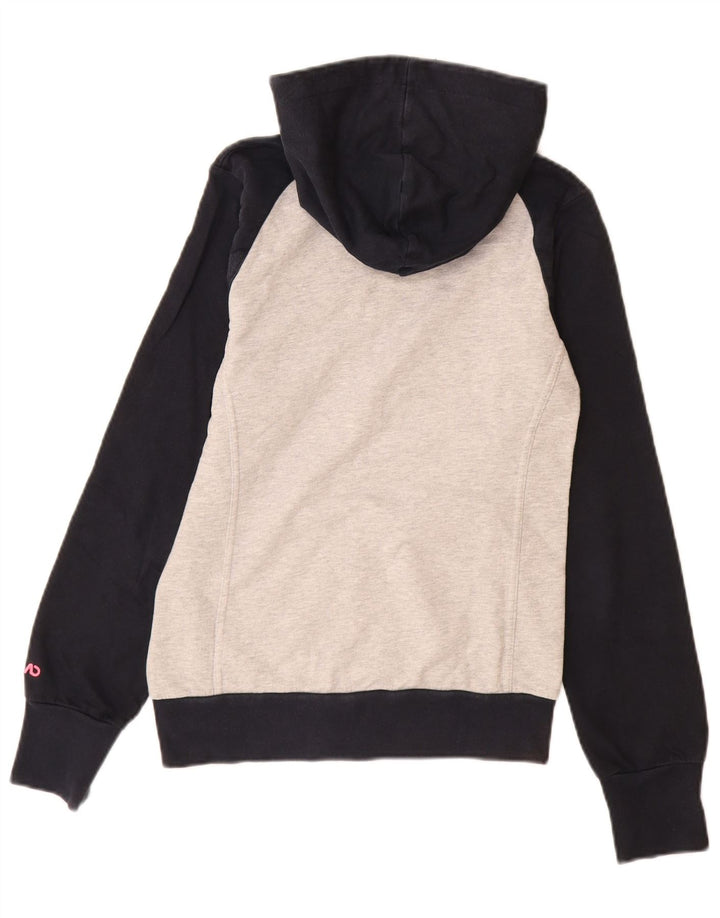Nike hættetrøje med lynlås til kvinder UK 10 Small Grey Colourblock