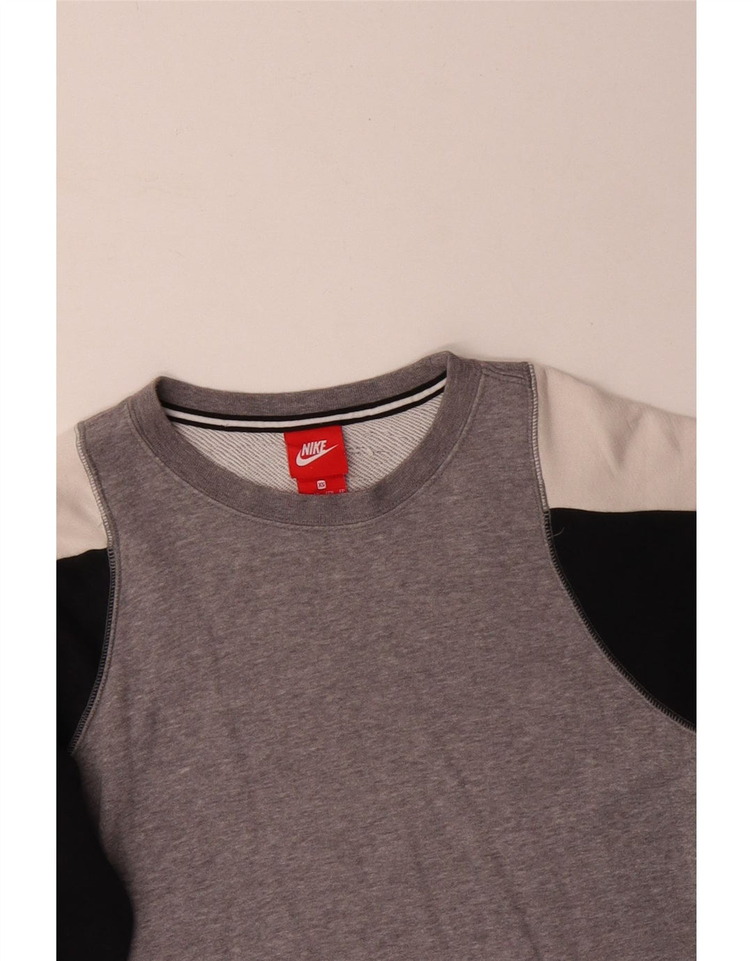 Nike Sweatshirt til mænd XS Grå Colourblock Bomuld
