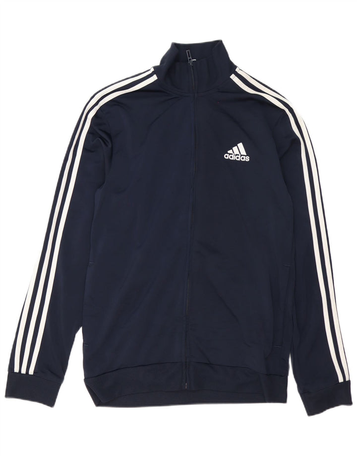 Adidas Træningsdragt til mænd Topjakke UK 40/42 Medium Navy Blue Polyester