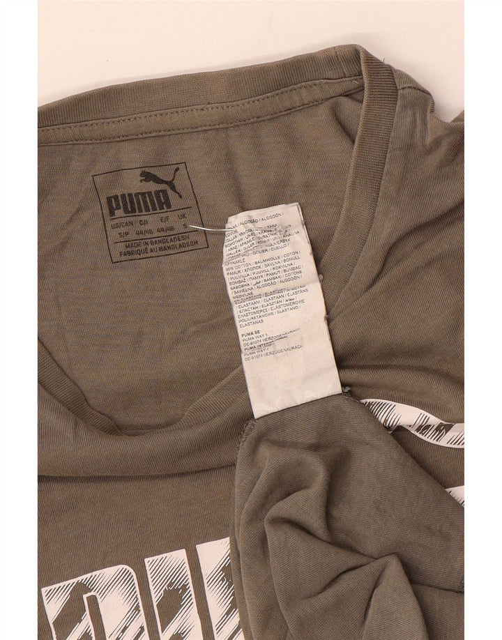Puma Herre grafisk T-shirt top lille grå bomuld