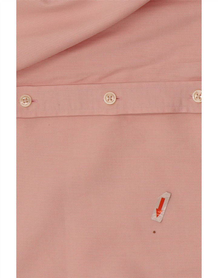 Jaeger Herre moderne skjorte størrelse 15 1/2 Medium Pink nålestribet bomuld
