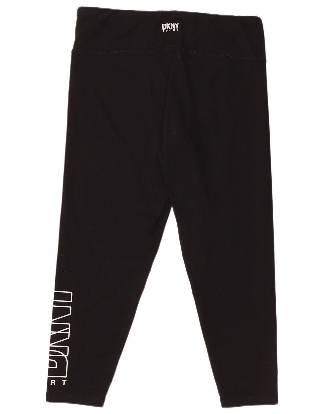DKNY Kvinders Grafiske Capri Leggings UK 18 XL Sort Polyester