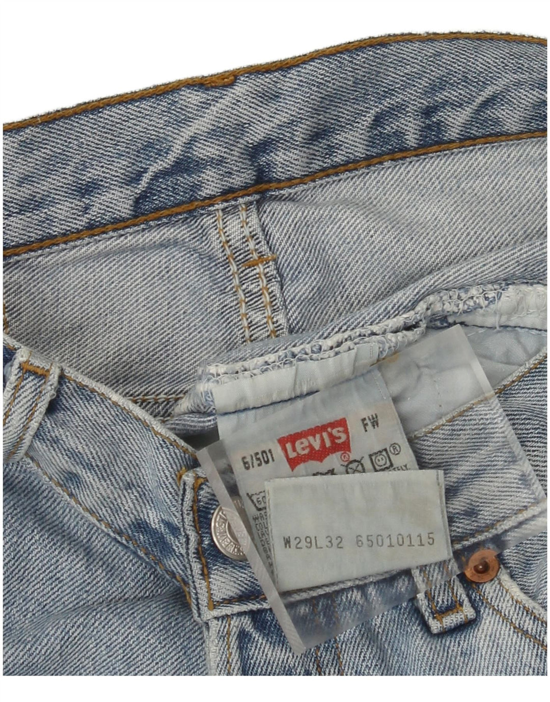 Levi's Herre 501 denimshorts W29 mellemblå bomuld