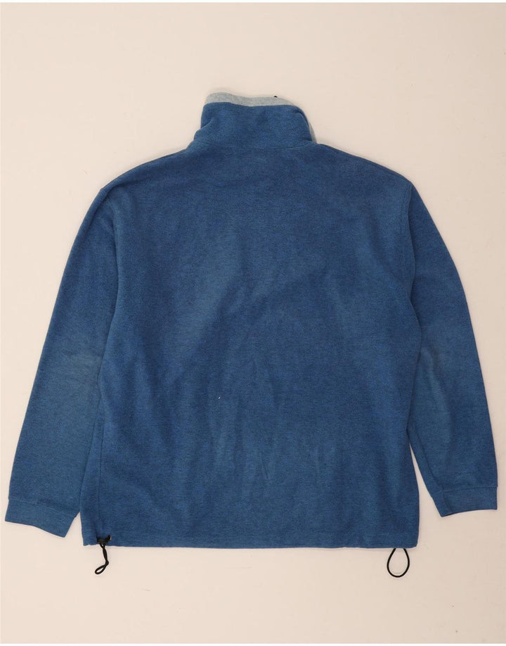 Mauna Kea Fleece Jumper med lynlås til mænd Large Blue Flecked Polyester