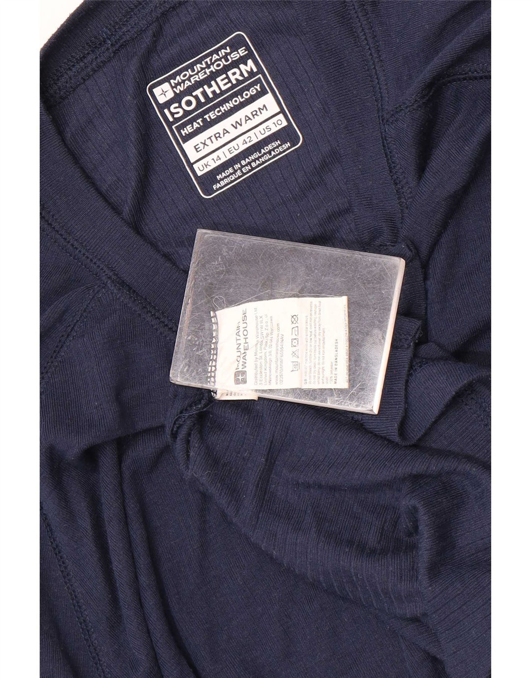 Mountain Warehouse Dame Top Langærmet UK 14 Large Navy Blue Polyester