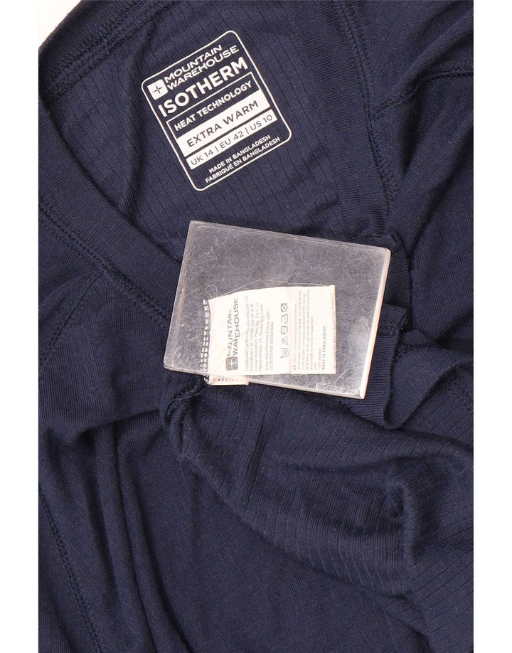 Mountain Warehouse Dame Top Langærmet UK 14 Large Navy Blue Polyester