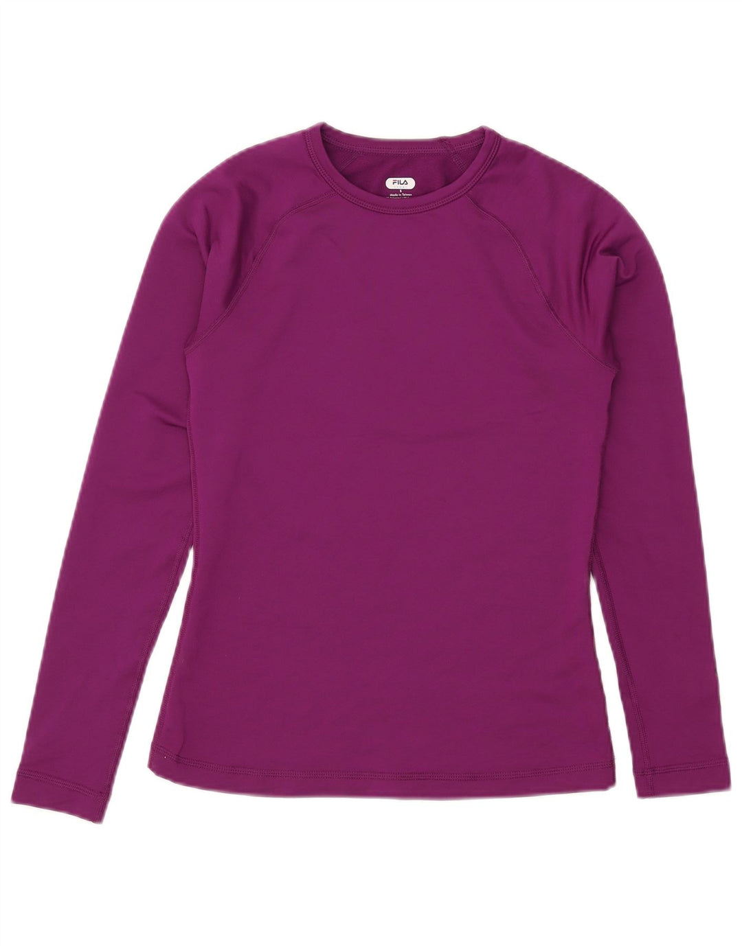 Fila Dame Grafisk Top Langærmet UK 10 Lille Lilla Polyester