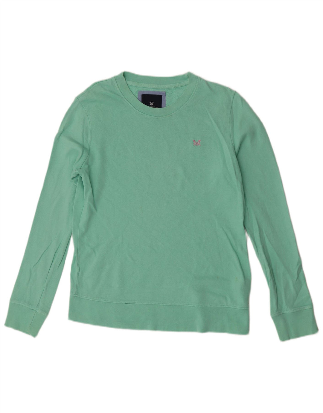 Crew Clothing Dame Oversized Top Langærmet UK 8 Lille Grøn Bomuld