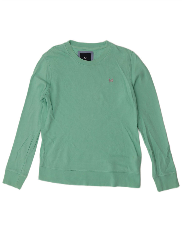 Crew Clothing Dame Oversized Top Langærmet UK 8 Lille Grøn Bomuld