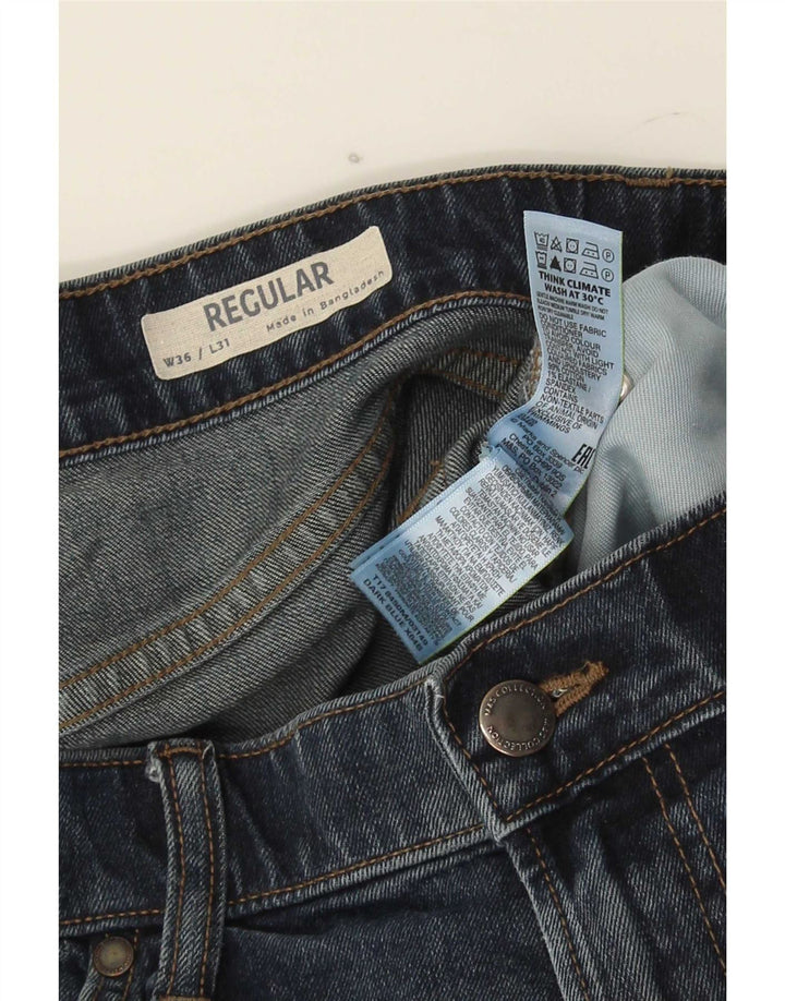 Marks & Spencer Herre Regular Straight Jeans W36 L31 Blue Cotton
