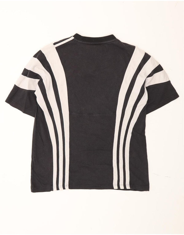 Adidas Herre T-shirt Top XS Sort Colourblock Bomuld