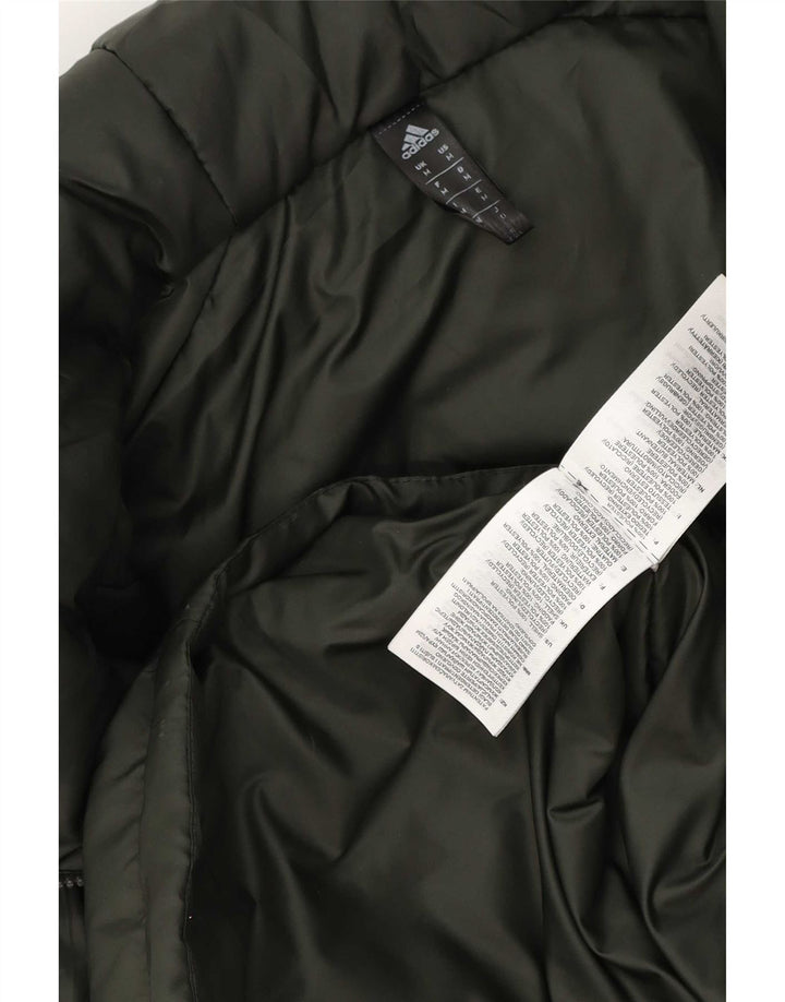 Adidas Herre hættepolstret jakke UK 38 Medium Green Polyester