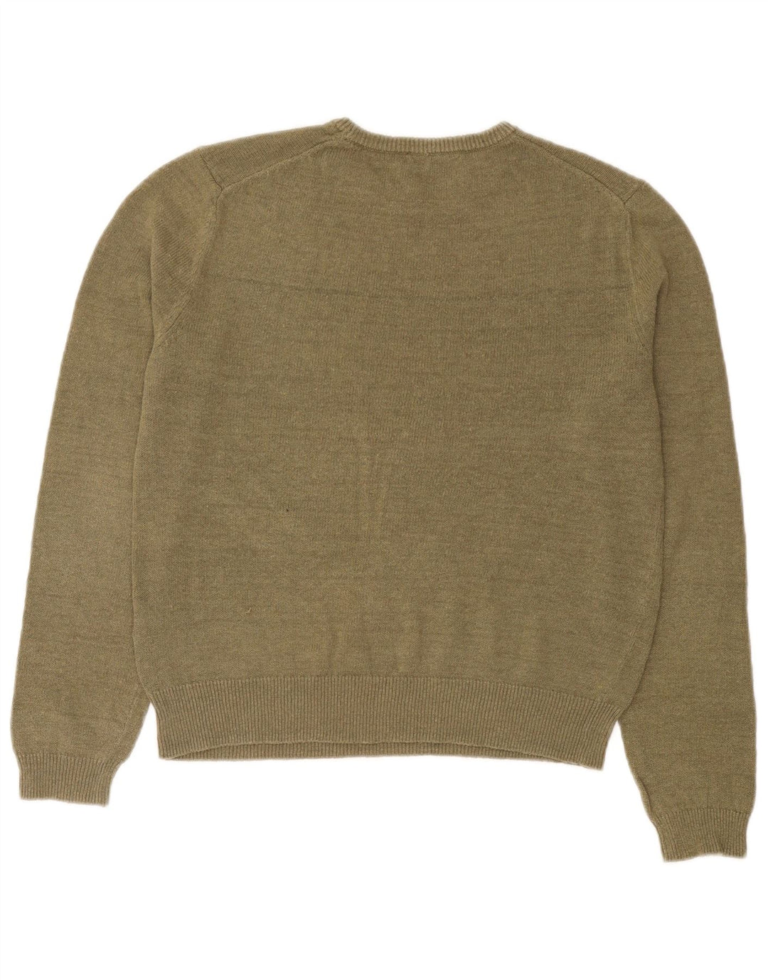 Zara Dame Jumper Sweater UK 14 Medium Khaki Bomuld