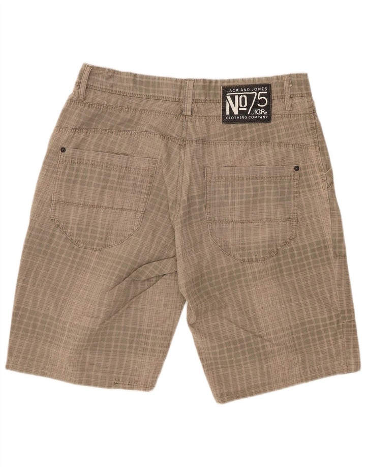 JACK & JONES Herre Casual Shorts Large W34 Beige Check