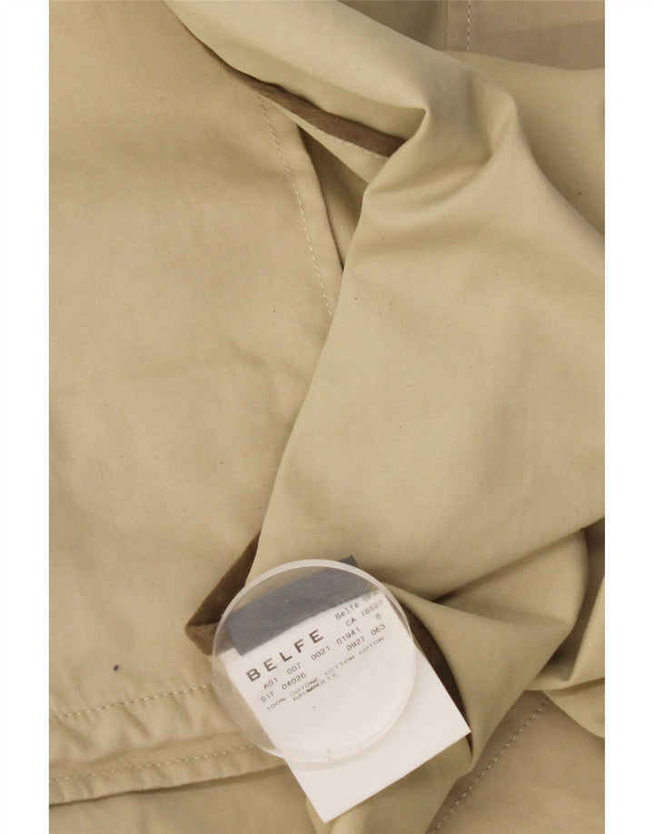 Belfe Herre Overfrakke UK 42 XL Beige Bomuld