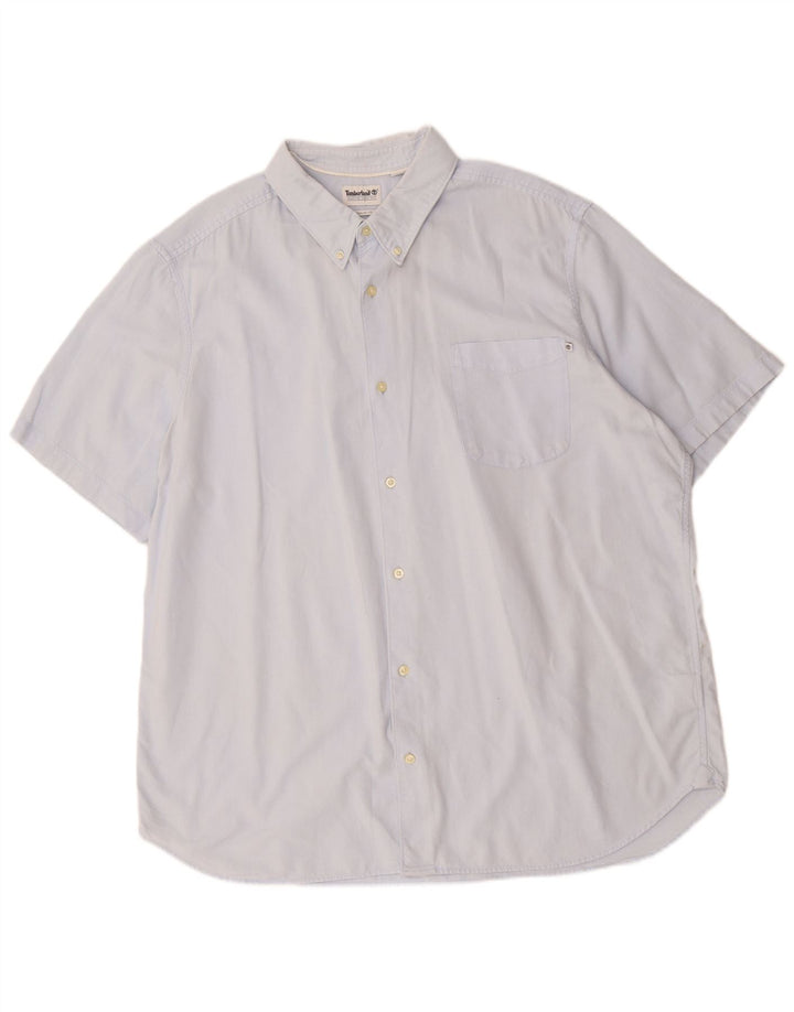 TIMBERLAND Herre Regular Fit kortærmet skjorte 3XL blå bomuld