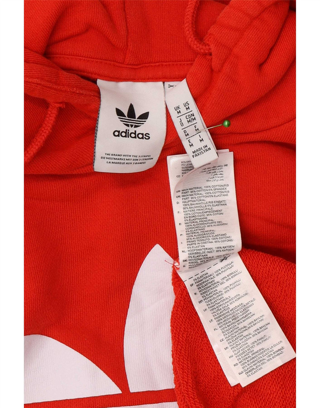Adidas Grafisk hættetrøje til mænd Medium rød bomuld