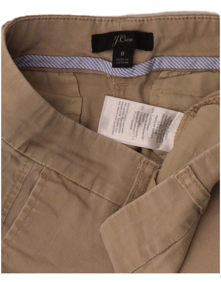 J. CREW Chino Shorts til kvinder US 8 Medium W30 Beige Bomuld