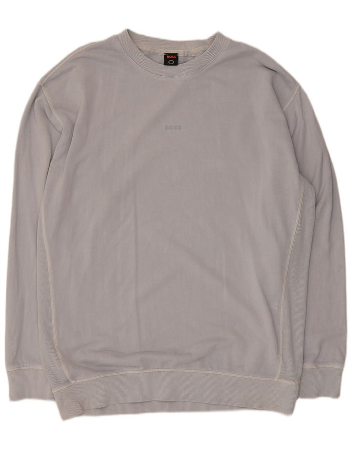 Hugo Boss Herre Sweatshirt Jumper 2XL Blå Bomuld