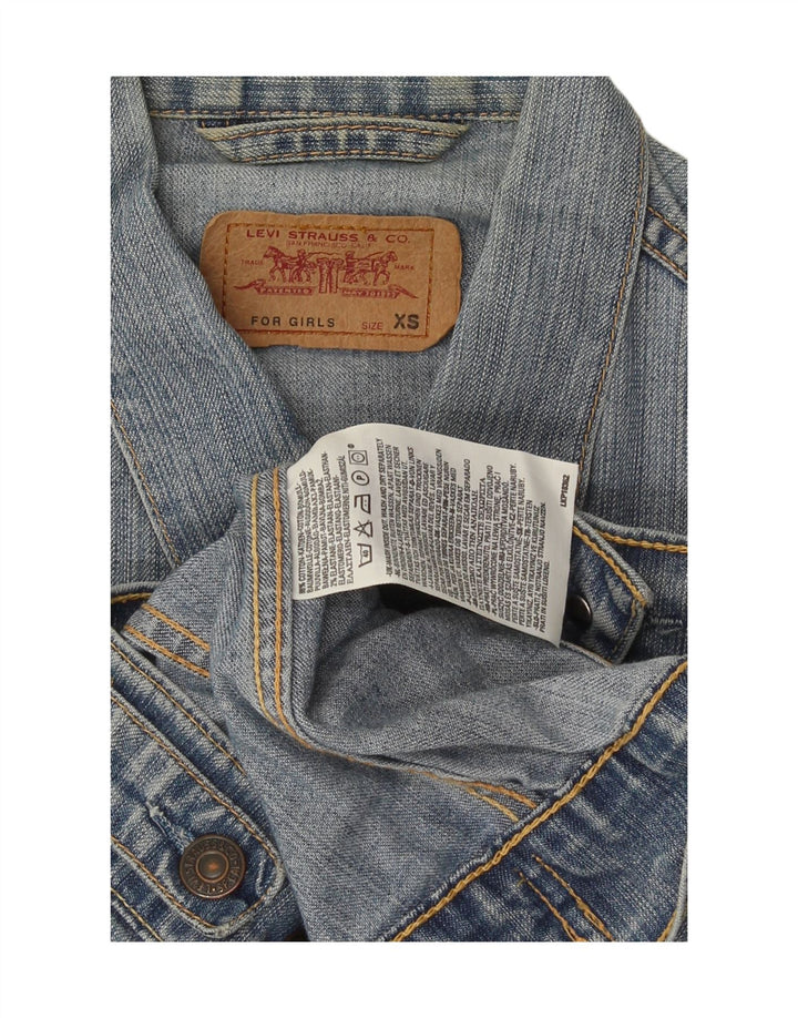 Levi's piger denimjakke 7-8 år XS blå bomuld