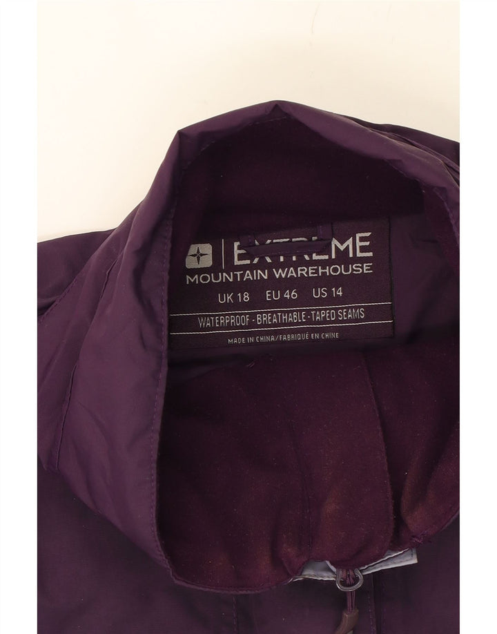 MOUNTAIN WAREHOUSE Womens Oversized Windbreaker Coat UK 18 XL Purple Vintage Mountain Warehouse and Second-Hand Mountain Warehouse from Messina Hembry 