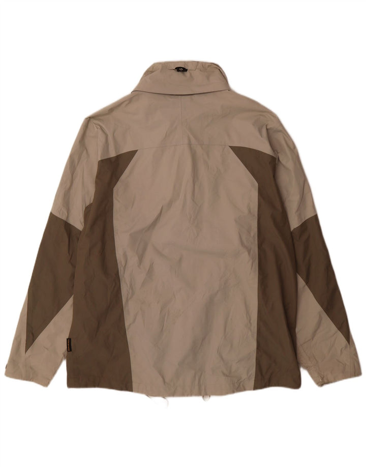 Jack Wolfskin Regnjakke til mænd UK 44/46 XL Beige Colourblock Polyamid