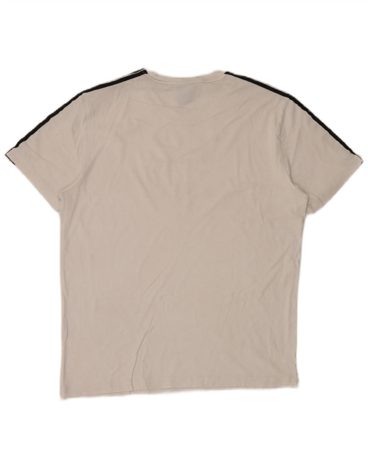 Champion Herre grafisk T-shirt Top Medium White Colourblock