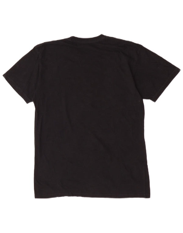 Hard Rock Cafe Herre London Grafisk T-Shirt Top Medium Sort Bomuld