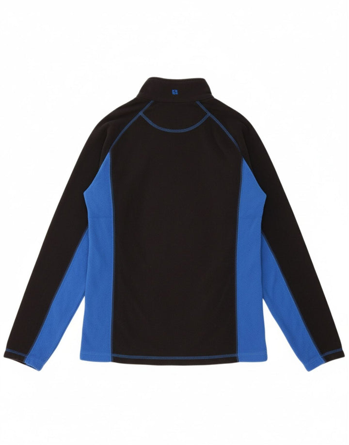MOUNTAIN WAREHOUSE Boys Fleece Jumper 12-13 Years Black Colourblock