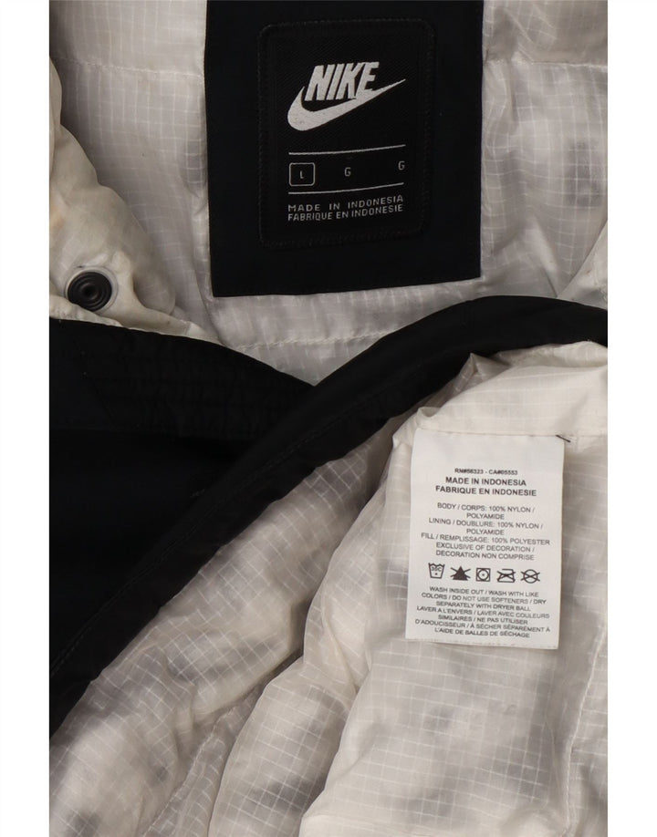 Nike Herre Hætte Anorak Jacket UK 40 Large Black Colourblock Nylon