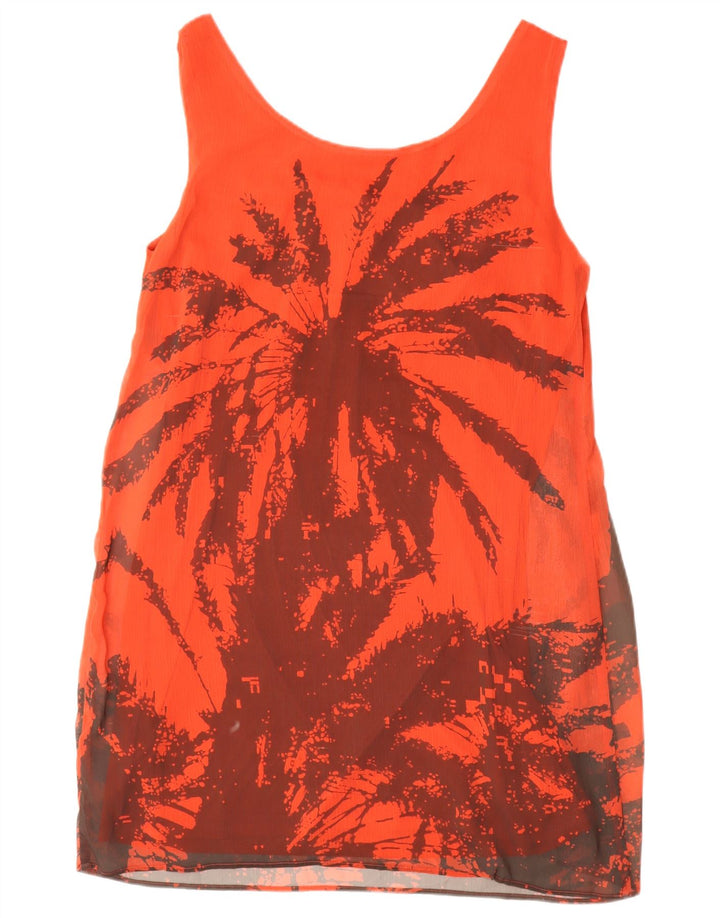 Desigual Dame Ærmeløs Skift Kjole EU 44 XL Rød Floral Polyester
