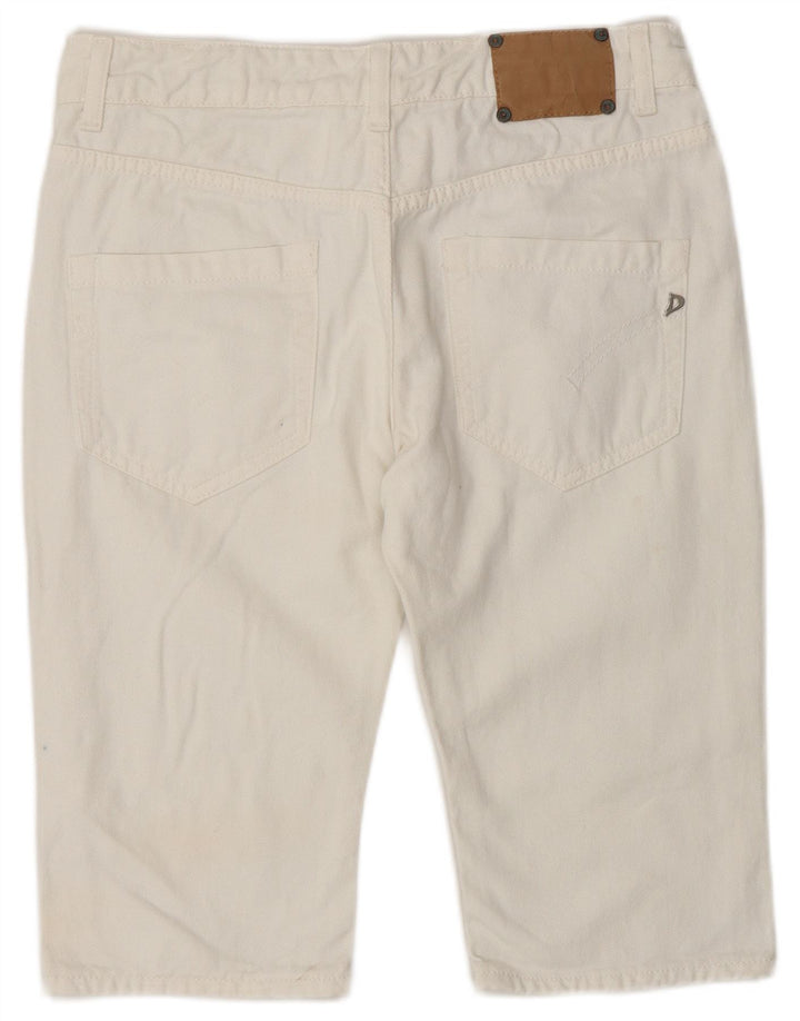 DONDUP Womens Denim Shorts W27 Small White Cotton