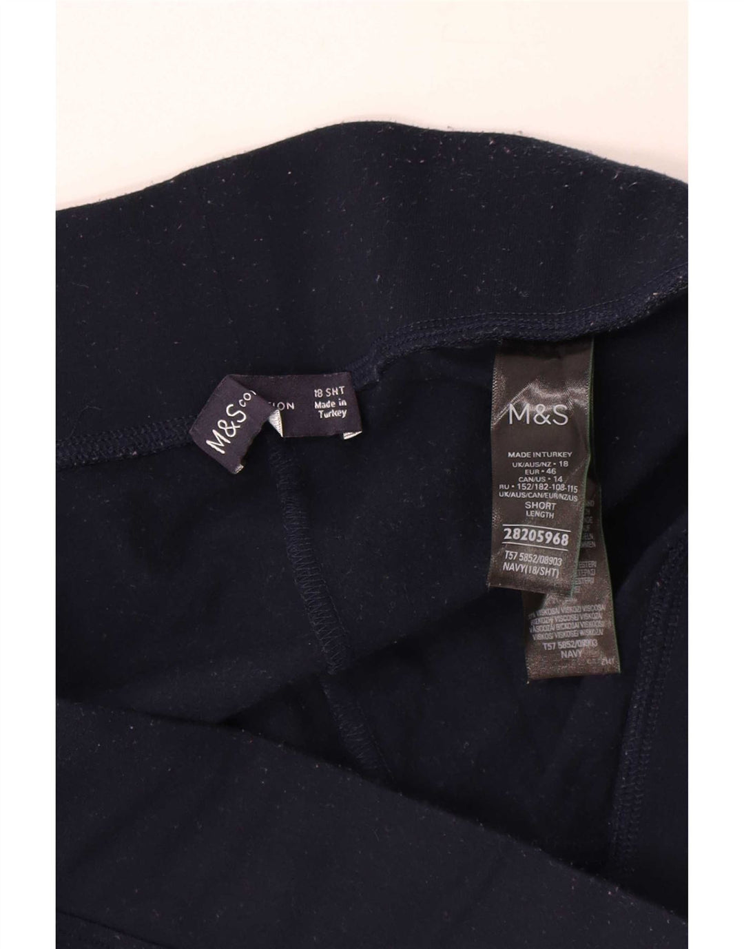 Marks & Spencer Dame Leggings UK 18 XL Navy Blue Polyester
