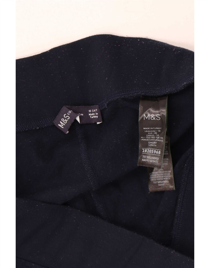 Marks & Spencer Dame Leggings UK 18 XL Navy Blue Polyester