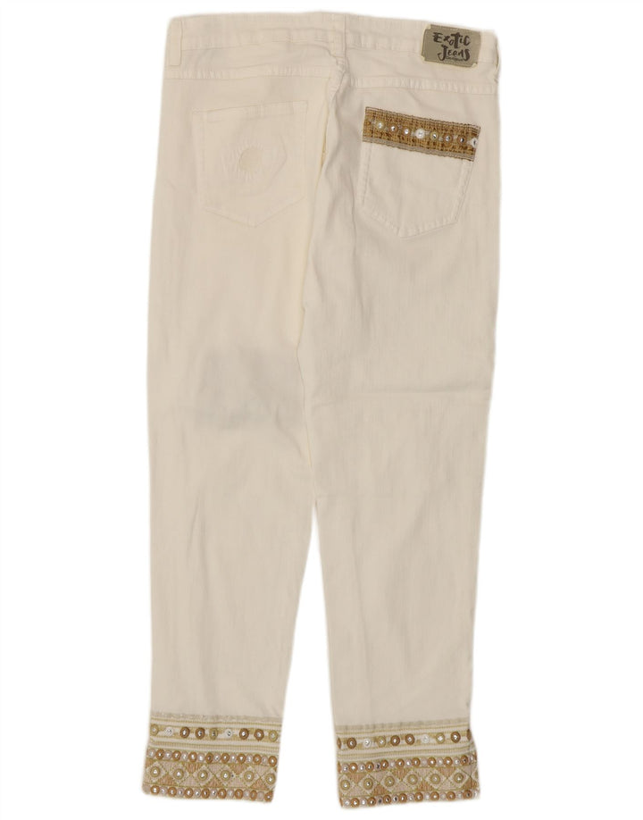 Desigual koniske jeans til kvinder W30 L27 hvid bomuld