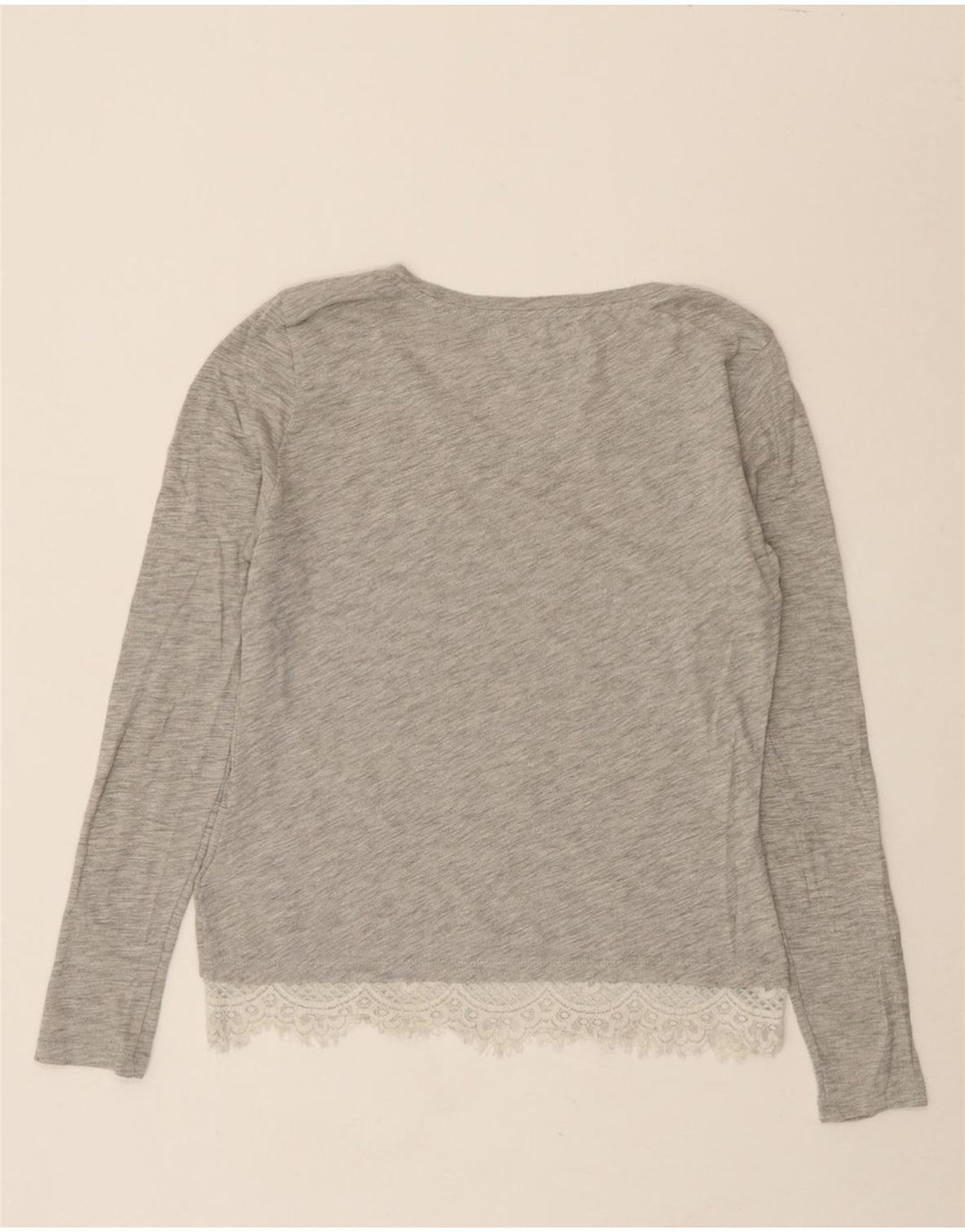SUPERDRY Womens Top Long Sleeve UK 12 Medium  Grey Cotton Vintage Superdry and Second-Hand Superdry from Messina Hembry 
