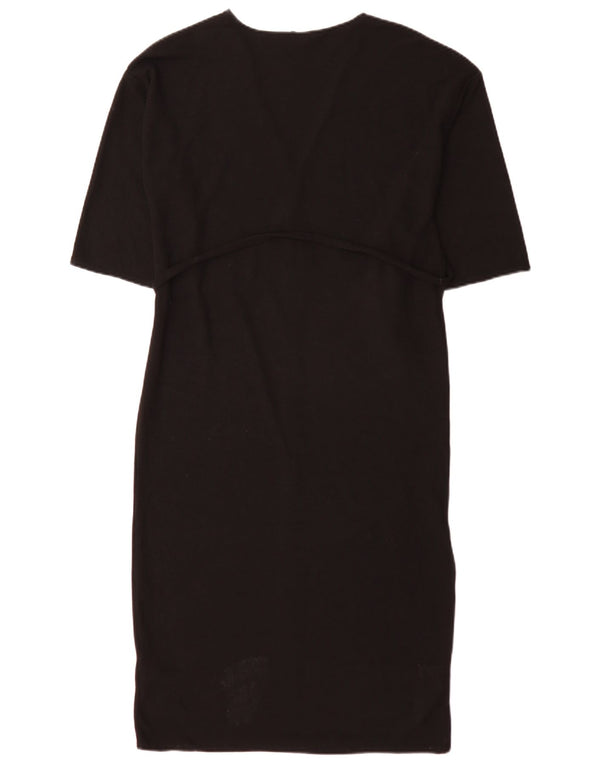Zara Dame Oversized Maxi Dress UK 10 Small Black Polyester