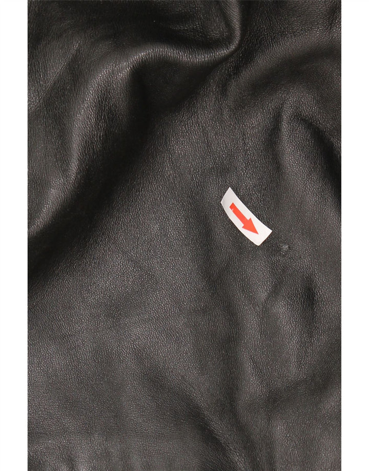 VINTAGE Herre Læderjakke UK 42 XL Sort Læder