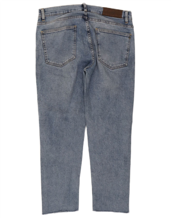 ZARA Mens Tapered Jeans Large W34 L26 Blue Cotton